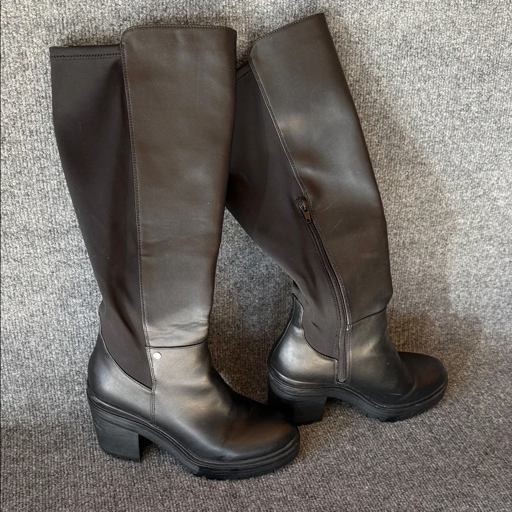 MIA Elegant Black Leather Women's 7.5 Boots